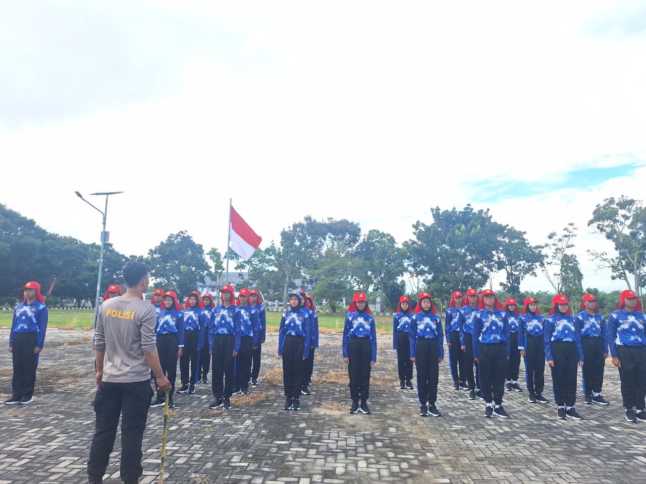 latihan Paskibraka persiapan HUT RI
